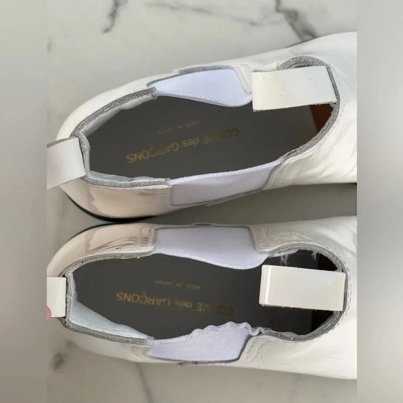 Comme des Garçons bone patent leather Chelsea Boots size 23/7 - Picture 12 of 17